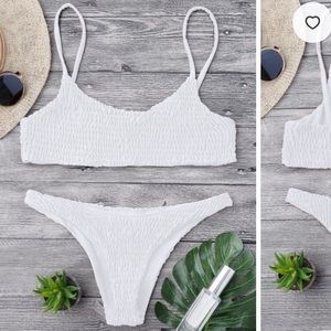 Zaful/shein ribbed bikini set